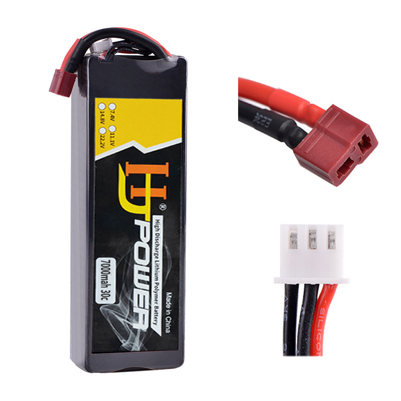 HJ Modellflugzeug-RC-Akku 7,4 V 7000 mAh 30C – robuste Lithium-Batterie für TRAXXAS Geländewagen - Image 2