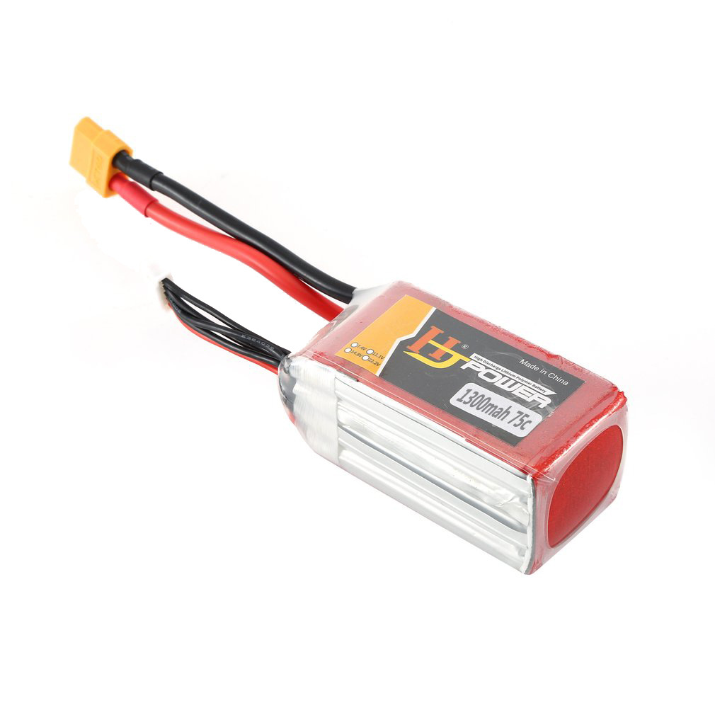 HJ Model Hochleistungs-LiPo-Akku 75C, 14,8 V, 1300 mAh, 4S – für FPV-Renndrohnen mit XT30-Anschluss - Image 3