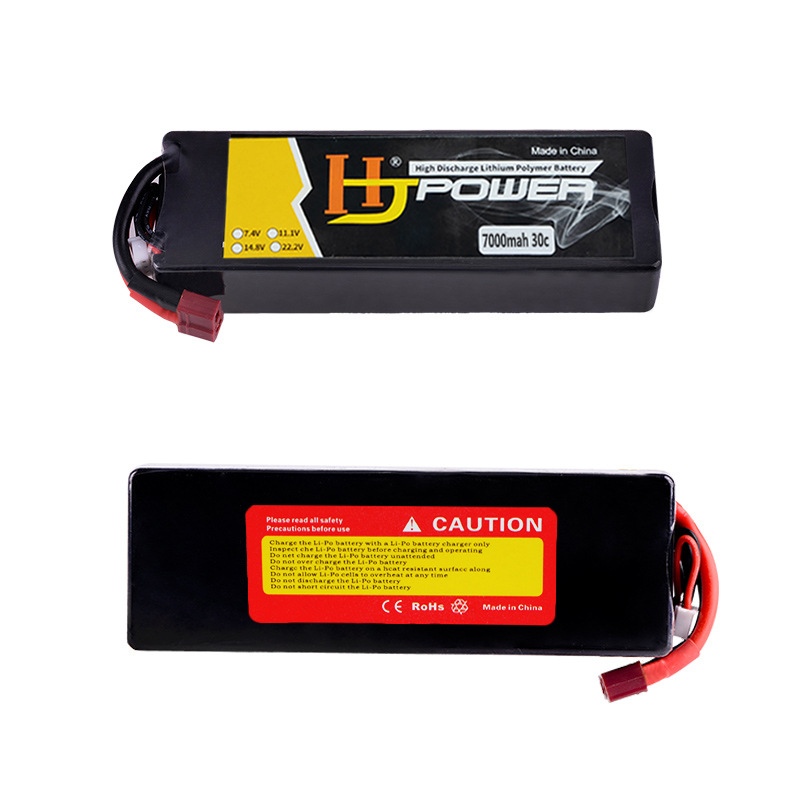 HJ Modellflugzeug-RC-Akku 7,4 V 7000 mAh 30C – robuste Lithium-Batterie für TRAXXAS Geländewagen - Image 3