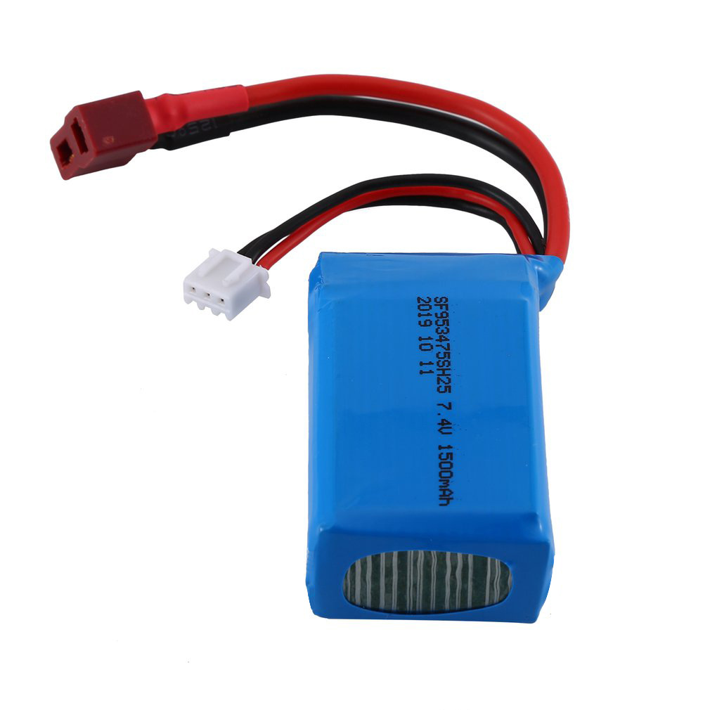 7.4V 1500mAh LiPo Battery for Weili A959 A969B A979B 144001 RC Car SM Plug - Image 5