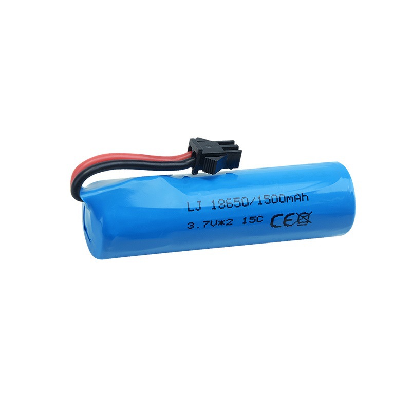 Fernsteuerungs-Akku für Modellautos – 18650-Zylinder-LiPo, 3,7 V, 1500 mAh, 15 C, mit SM-2P-Stecker - Image 2
