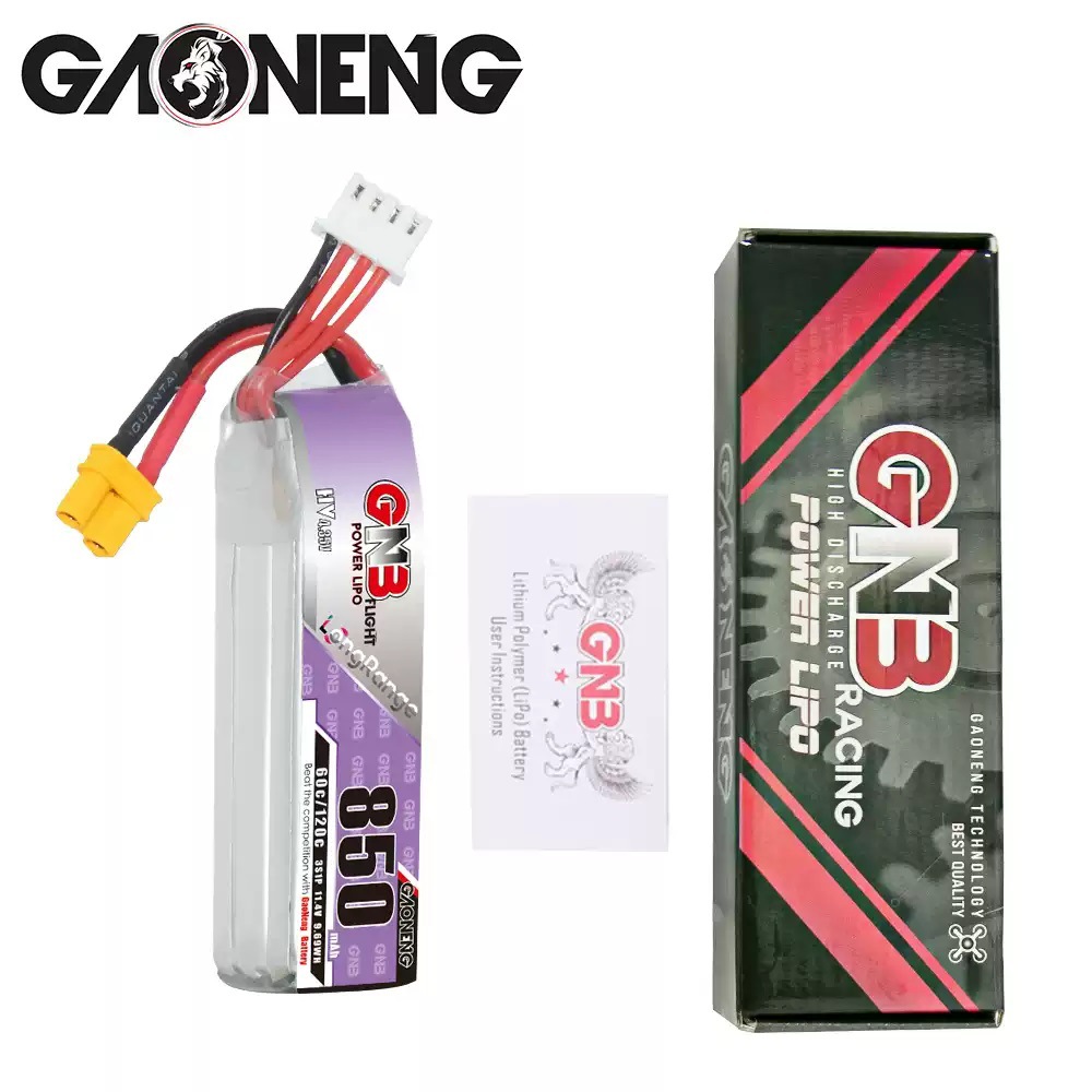 GNB High Energy 850mAh 3S 11 4V 60C LiHV FPV Drone Battery XT30 Plug Long Endurance Toy Aircraft - Image 4