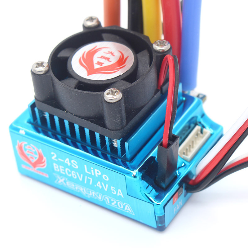 Fire Phoenix 120A Brushless ESC Waterproof for 1/10 RC Car Boat - Image 5