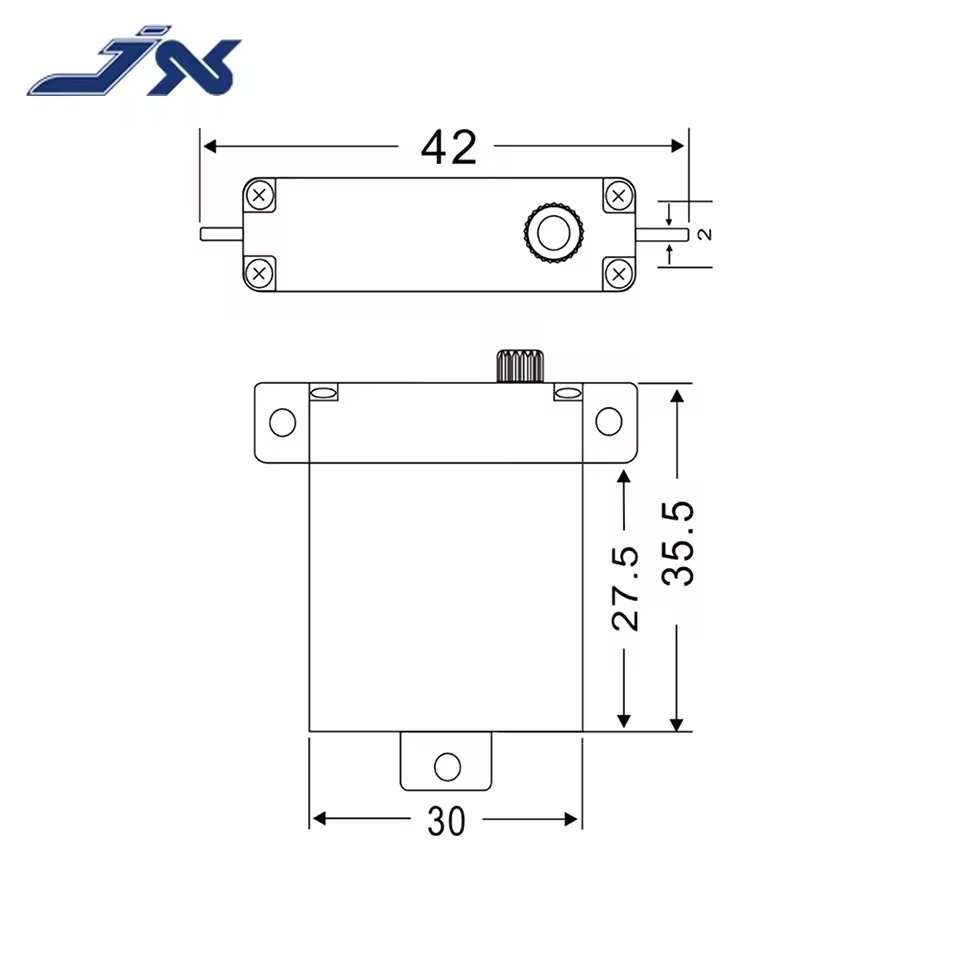 Jx Extreme PDI 2607MG Metal Tooth Servo 013S 72kg Thin Fixed Wing Glider Servo - Image 5