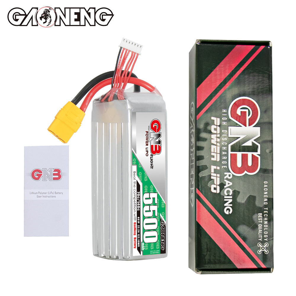 LiPo-акумулятор GNB High Energy на 5500 мА·годин, 6S, 22,2 В, 70°C для радіокерованих автомобілів, човнів та гелікоптерів - Image 4