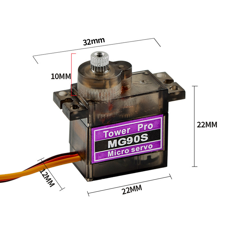 Huisheng MG90S Metal Gear Servo SG90 Upgraded 14g Micro Steering Gear for RC Car Boat Aircraft Model TB 521075678078 - Image 3