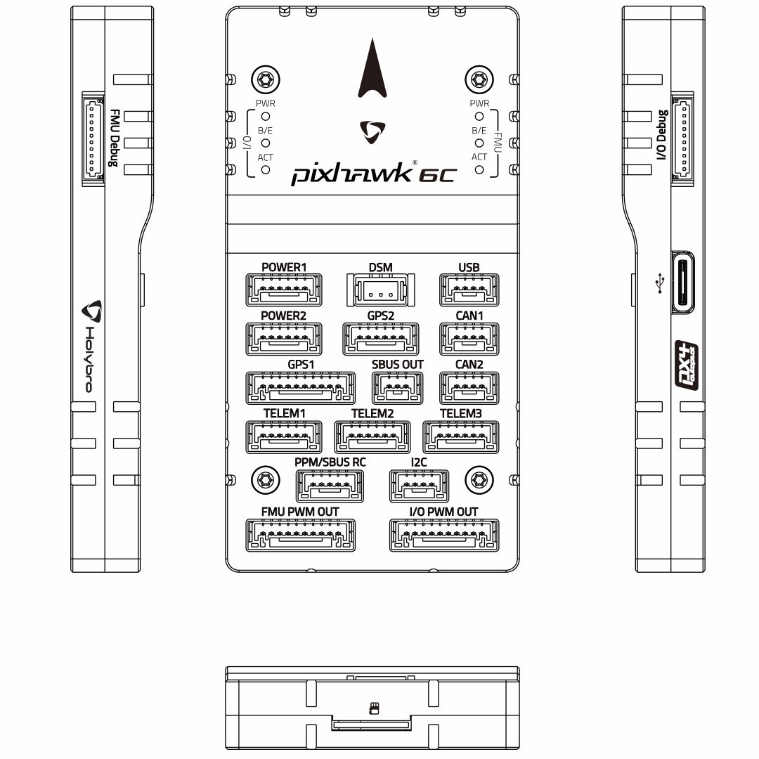 Holybro Pixhawk 6C Flight Controller Plastic Metal Shell Open Source FPV Drone - Image 4