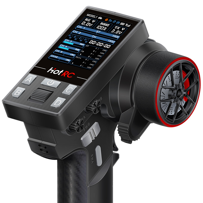 Hotrc CT 10B Remote Controller 10 Channel Gun Control 2.4G Receiver for FPV Drones RC Cars and Boats - Image 4