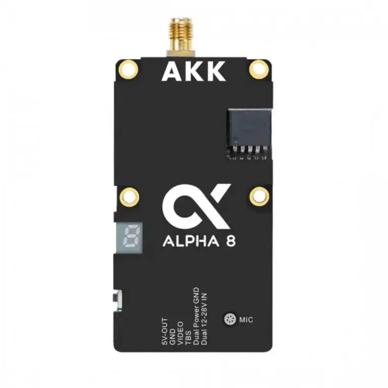 AKK Alpha8 – передавач з потужністю 8 Вт, діапазонами 4,9 та 5,8 ГГц, 80 каналами для передачі зображень у системах FPV - Image 2