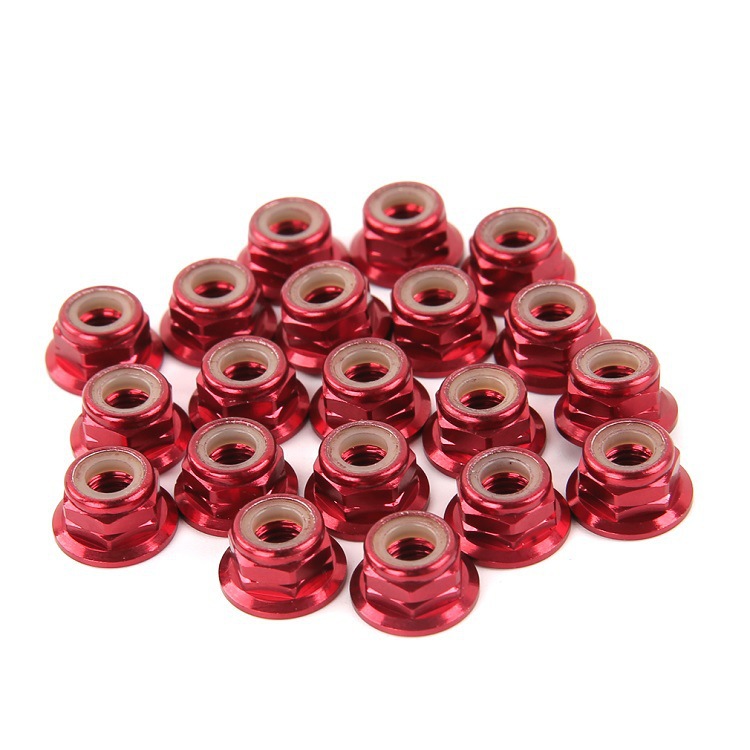 M5 Flange Positive Negative Thread Lock Nut Self Locking Rubber Ring Anti Back Decoration Screw Cap 6061 Aluminum Alloy - Image 5