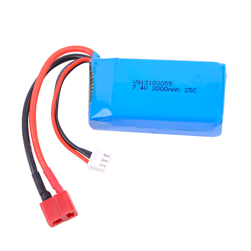 74V 2000mAh 25C Lipo Battery for Weili L959 V913 RC Aircraft 103055 - Image 5