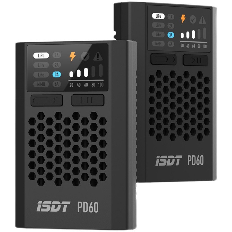 Інтелектуальний зарядний пристрій ISDT PD60S для акумуляторів 1-4S типу LiPo, NiMH, NiCd та LiFe – з роз’ємом XT60 - Image 5
