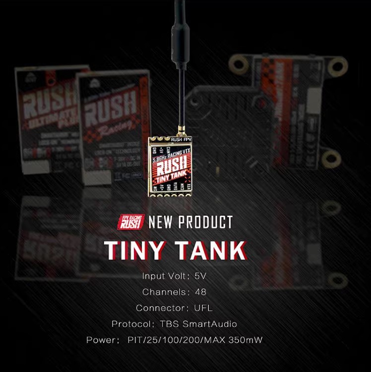 Rushfpv Tiny Tank Mini Image Transmission 5V 350mW 48CH 5.8G VT TBS Nano Compatible - Image 2