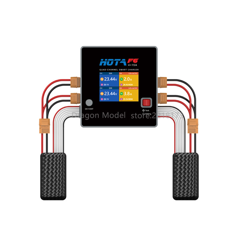 HOTA F6 Four Channel Lithium Battery Balance Charger 1000W 15A Combined Charging - Image 3