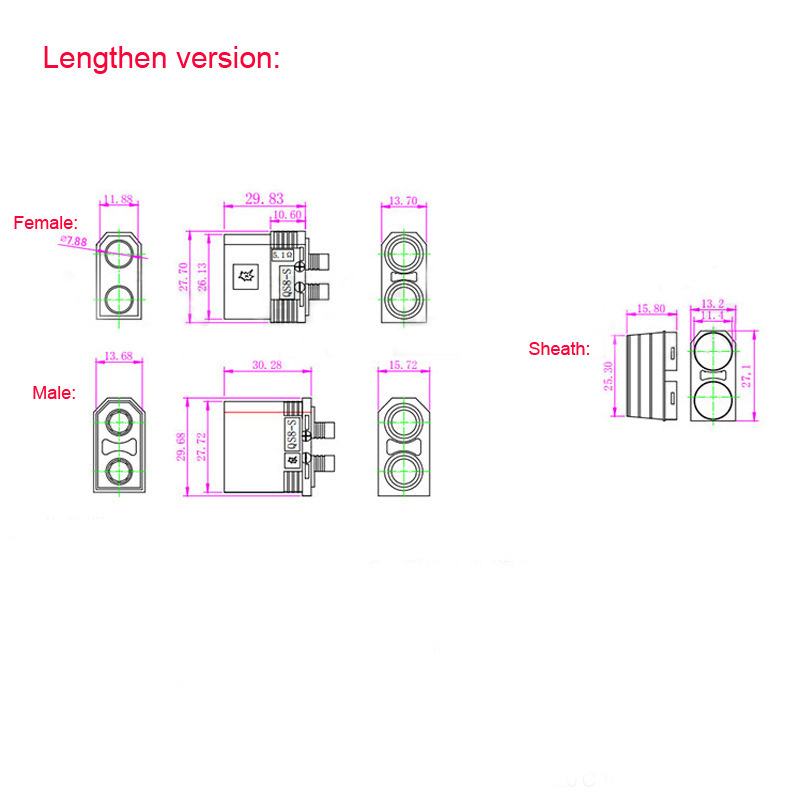 QS8 S Anti Ignition Male Female Connector High Temperature Power Plug for Plant Protection Drone - Image 4