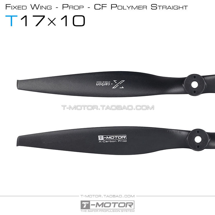 TMOTOR Fixed Wing Aircraft Propeller Forward Pull Backward Push Polymer Straight Paddle T17x10 - Image 4