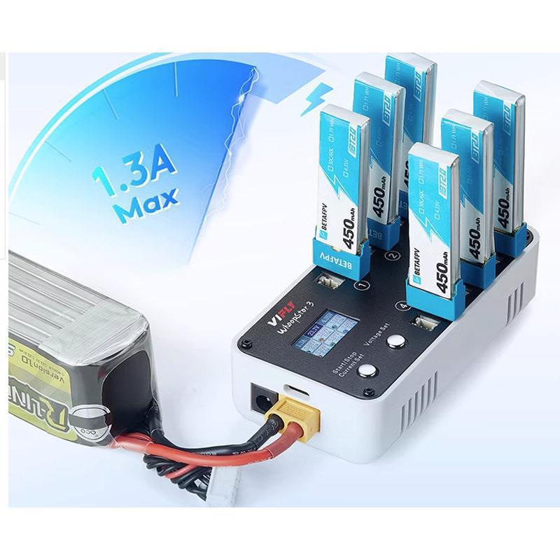 VIFLY WhoopStor3 1S Lithium Battery Charger Discharger with Color Screen for FPV - Image 3