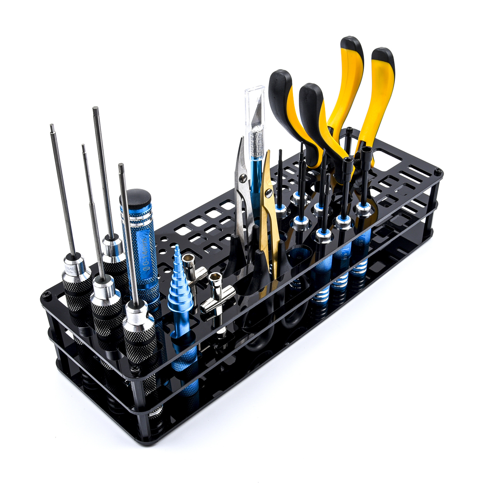 Model Car Tool Rack Maintenance Organizer Cutting Pliers Pen Knife Tweezers Storage - Image 5