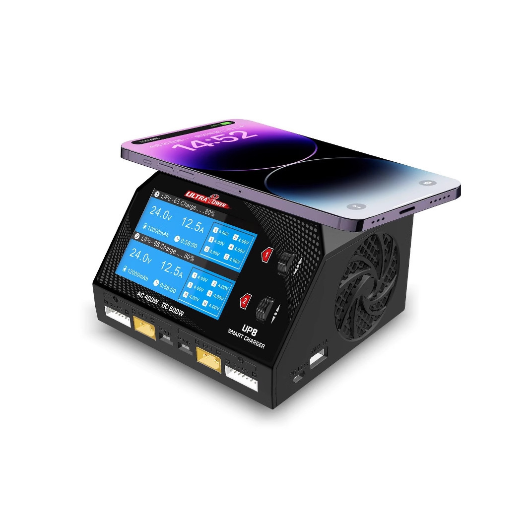 Ultrapower New UP8 400W Dual Channel Intelligent Balanced Charger for RC Lithium Battery - Image 2