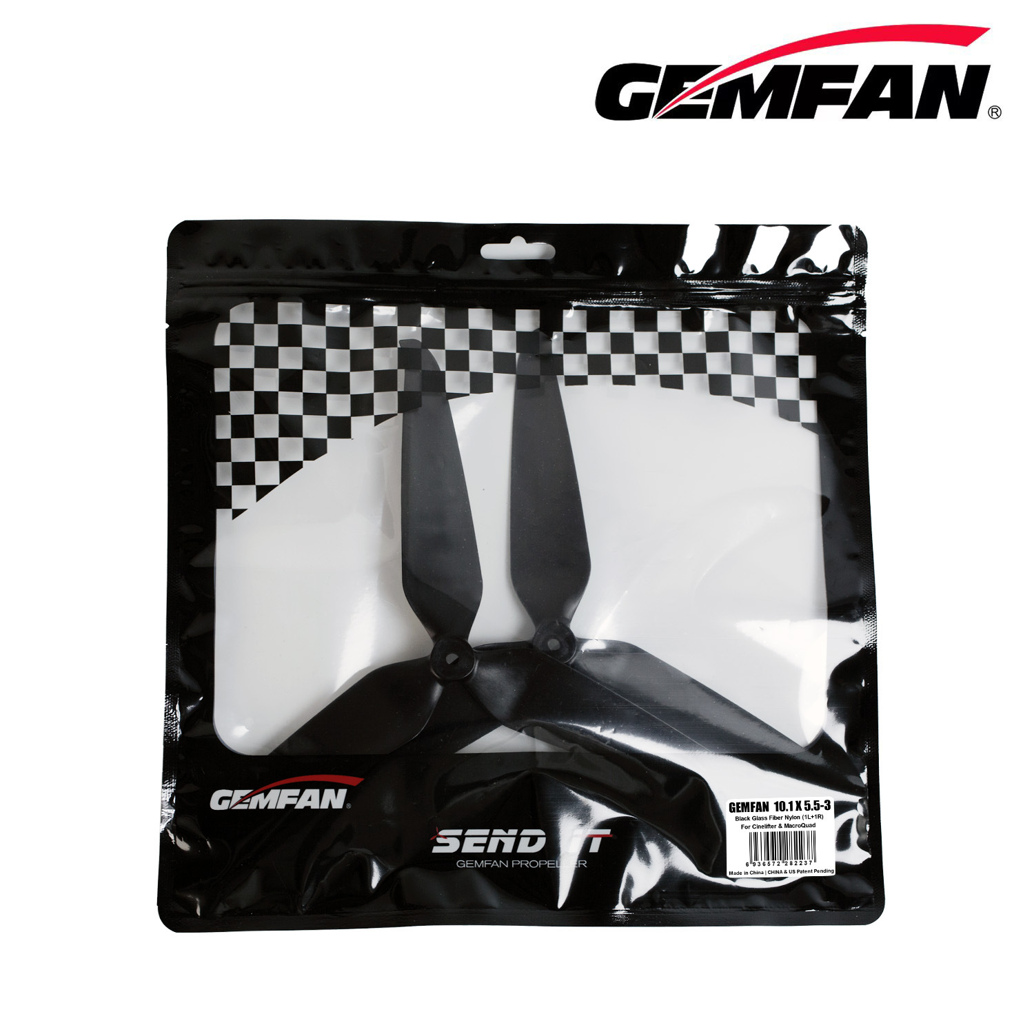 Gemfan 10.1x5.5 Three Blade Propeller Glass Fiber Nylon for UAV FPV Drones - Image 3
