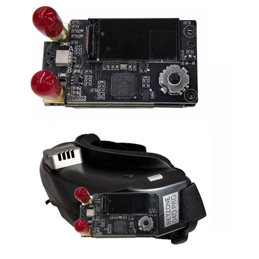 3.3G 3.8G 80Ch VRX FPV Video Transmission Dual Receiver Plug into Fatshark Skyzone Goggles - Image 5