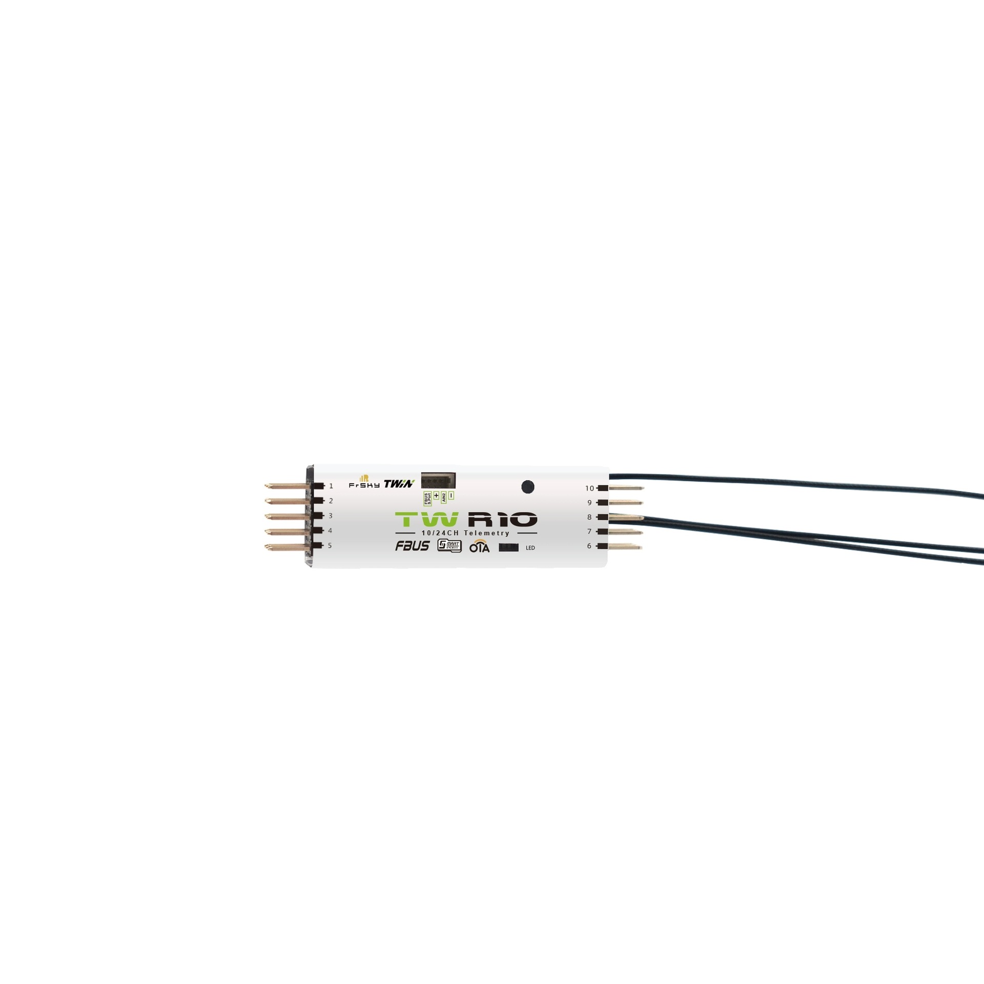 FrSky TW R10 SR10 Dual 2point4G Band Twin Receiver 10Channel Fixed Wing RC Transmitter Accessory - Image 2