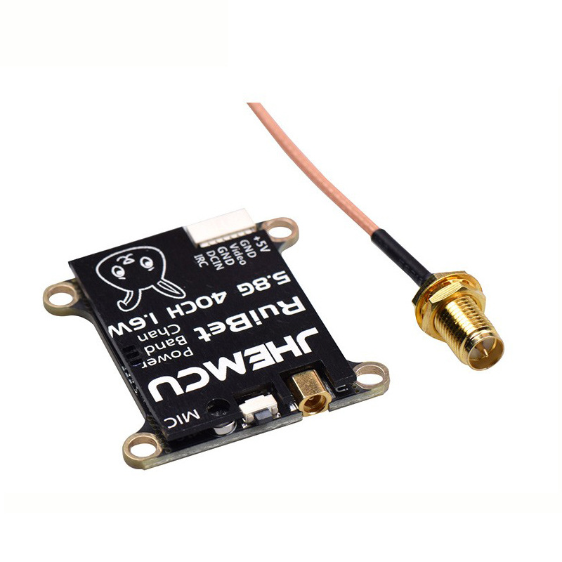 جهاز إرسال فيديو FPV JHEMCU RuiBet Tran-3016W بقوة 1.6 واط، مناسب للبطاريات 2-6S ومزود بميكروفون داخلي - Image 4