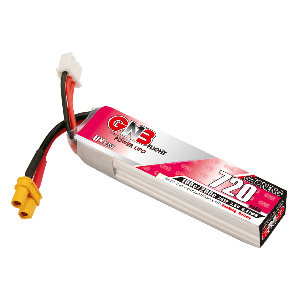GNB High Energy 720mAh 2S 76V 100C LiHV FPV Strong Power Lithium Battery XT30 Plug - Image 5