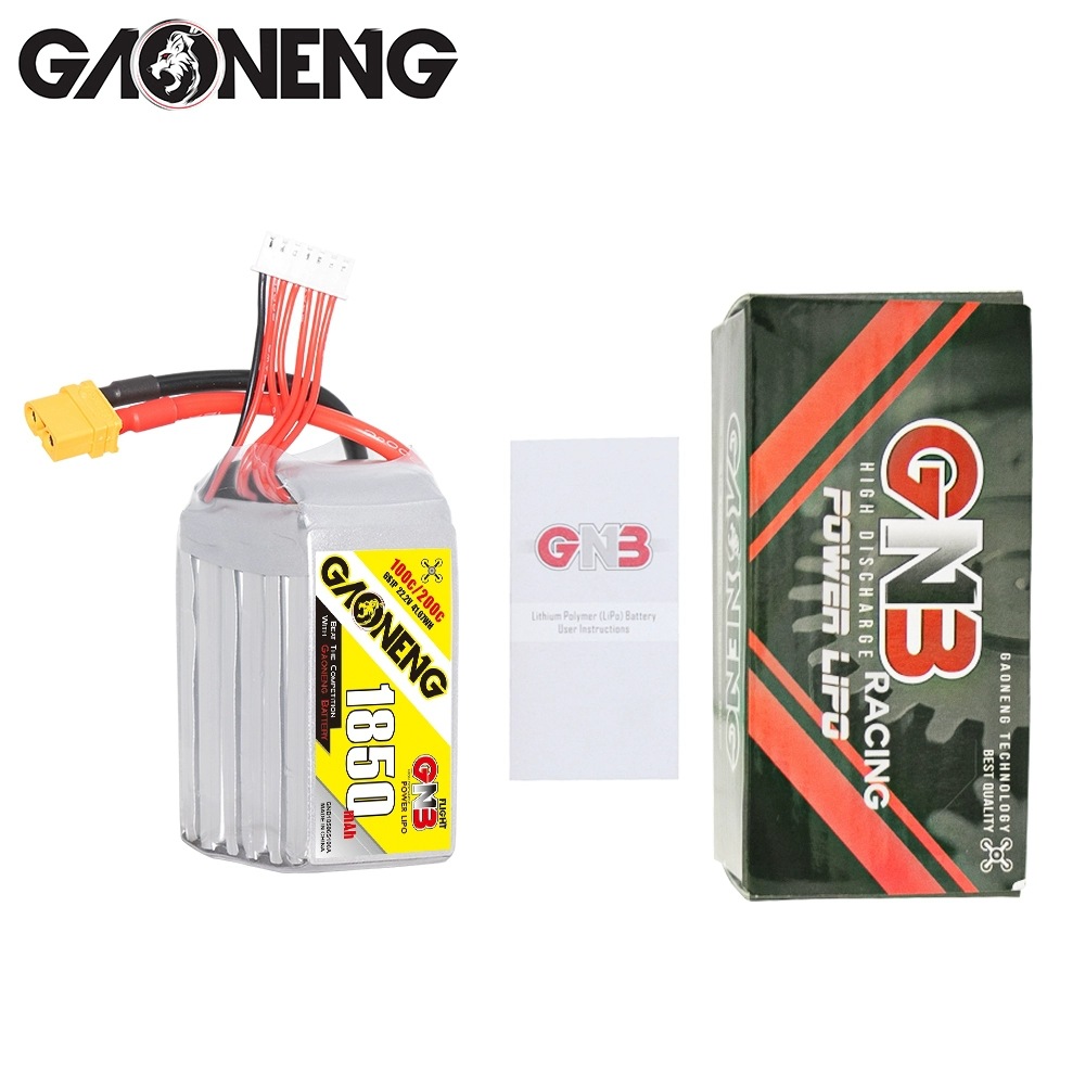 GNB High Energy 1850mAh 6S 22.2V 100C Lipo Battery for FPV Drones - Image 4
