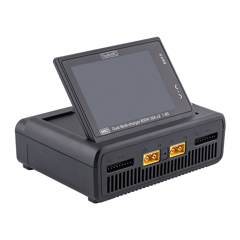 ToolkitRC M8D Dual Charger Touch Color Screen High Power Input UAV Battery Balance Charger - Image 3