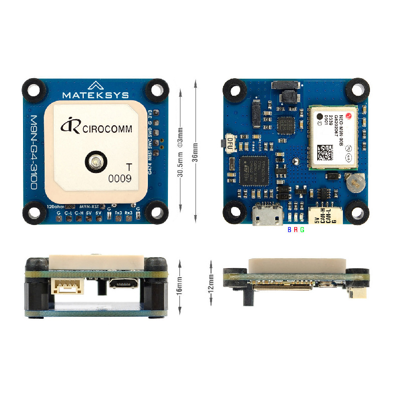 Mateksys M9N G4 3100 Gnss Module High Performance GPS for FPV Aerial Photography Multi Function Interface - Image 3