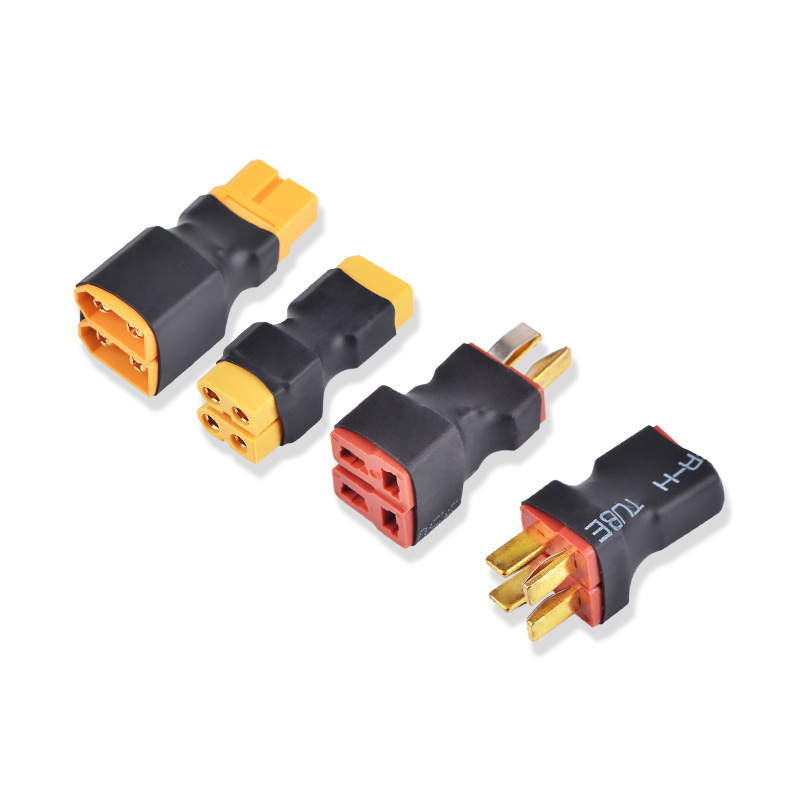 Переходник для параллельного подключения аккумуляторов LiPo с разъемами T Plug и XT60 – 1 женский, 2 мужских и наоборот для моделей RC - Image 2
