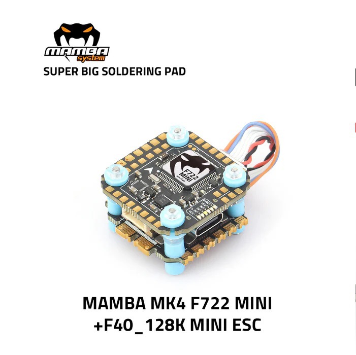 MAMBA MK4 F722 MINI Flying Tower 40A 44A 66A 128K FPV ESC Stack - Image 2