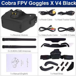 FPV Skyzone Cobra X V4 V2 5.8G Head Mounted Video Goggles 720P HD Display