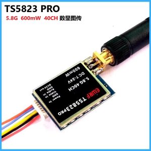 EWRF TS5823 PRO 5.8G 600mW 40-Kanal-Mini-FPV-Video-Sender mit Antenne für RC-Drohnen