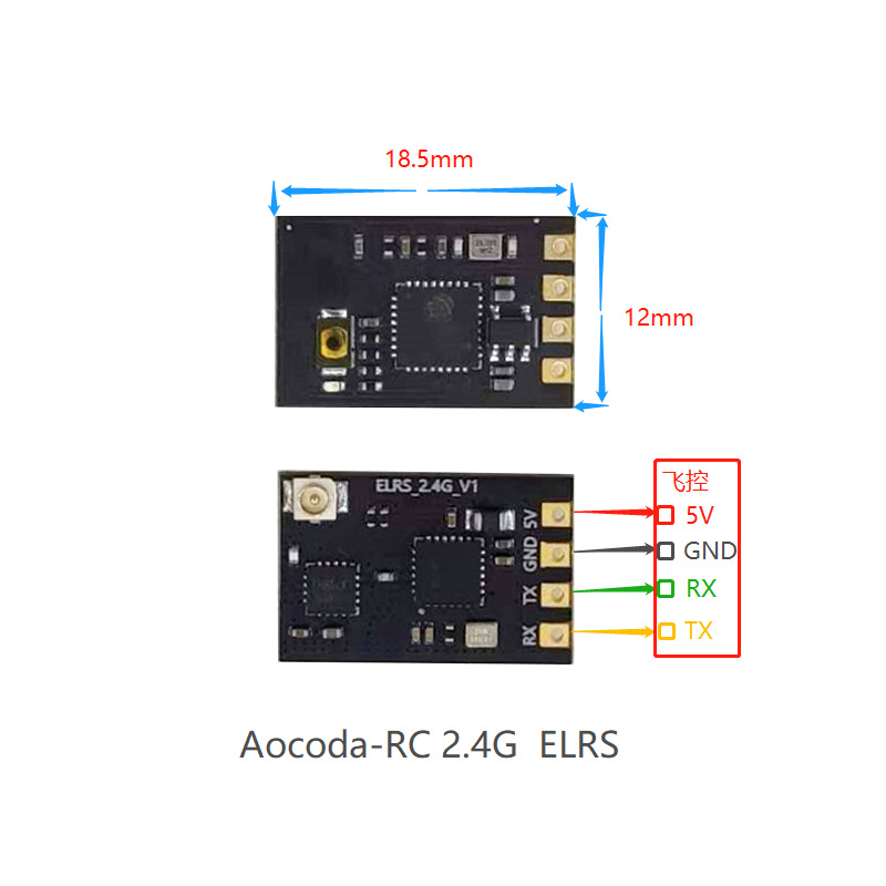 Aocoda RC ELRS 2.4GHz 915MHz Receiver for FPV Drones - Image 5