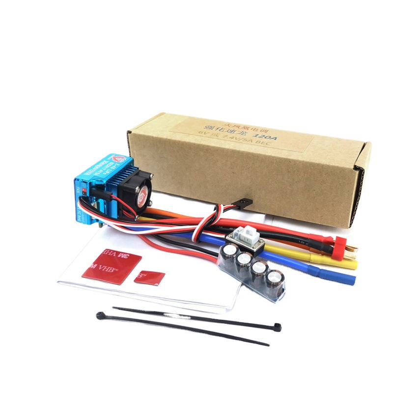 Fire Phoenix 120A Brushless ESC Waterproof for 1/10 RC Car Boat - Image 2