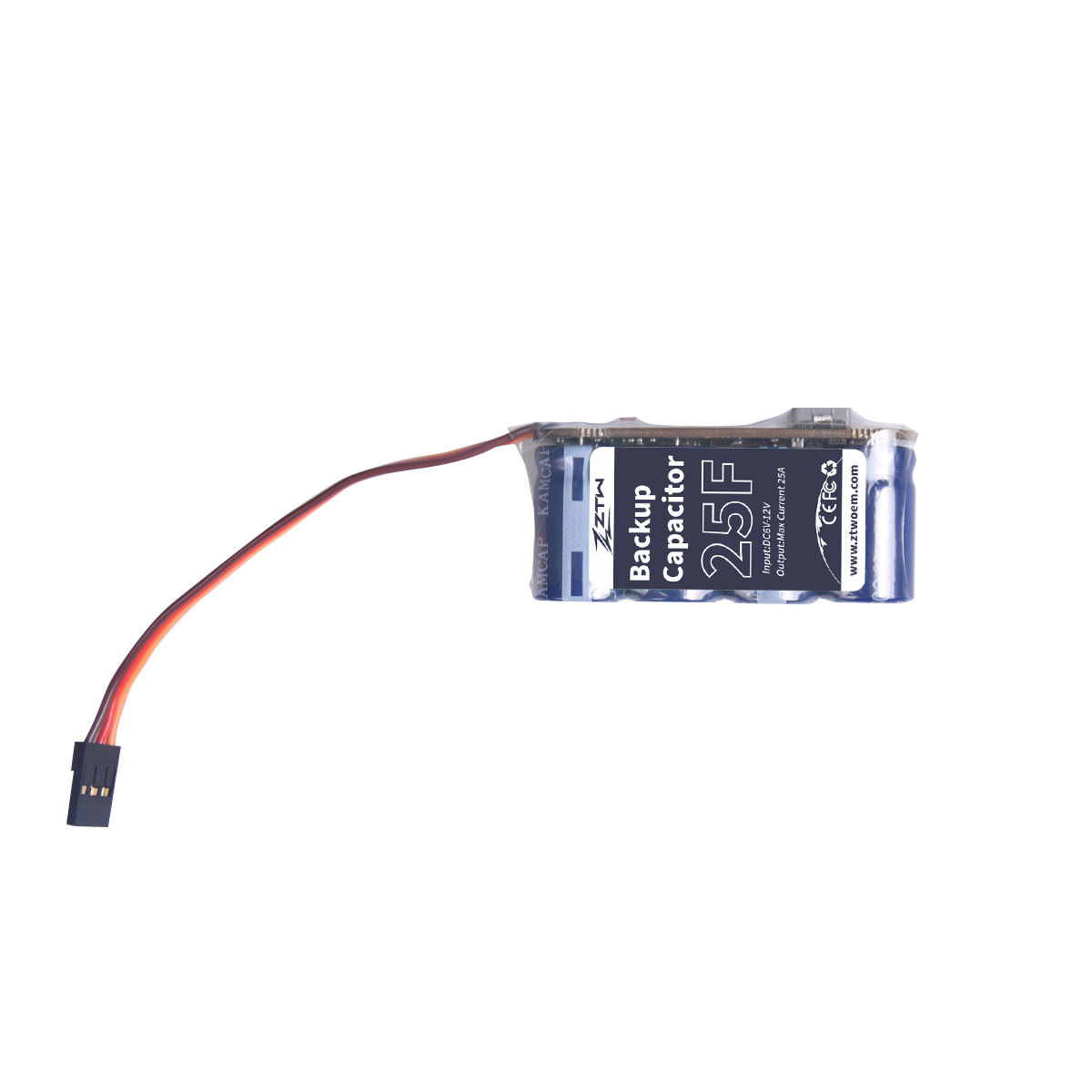 Zhongtewei Model Helicopter Backup Capacitor 25F 60F 12V for RC Aircraft Rescue - Image 2