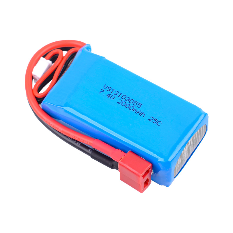 74V 2000mAh 25C Lipo Battery for Weili L959 V913 RC Aircraft 103055 - Image 3