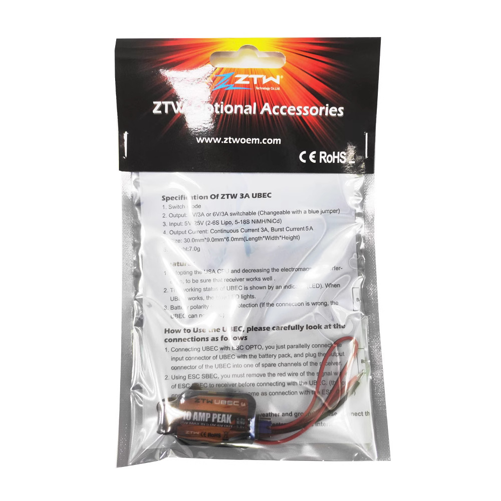 ZTW UBEC 3A 6A 12A External Step Down Module for RC Aircraft Receiver Power Supply Stabilization - Image 5