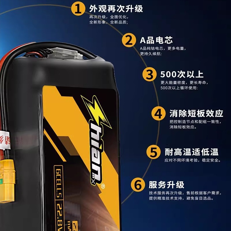Shianmx 10000mAh 75C High Rate Lithium Battery Pack for FPV Drones - Image 3
