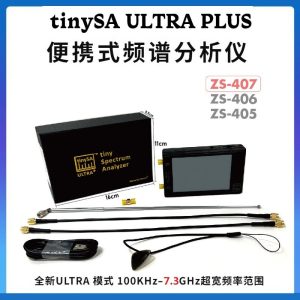 TinySA Ultra Plus – tragbarer Spektrumanalysator mit 100 kHz bis 7,3 GHz (Modell ZS407)
