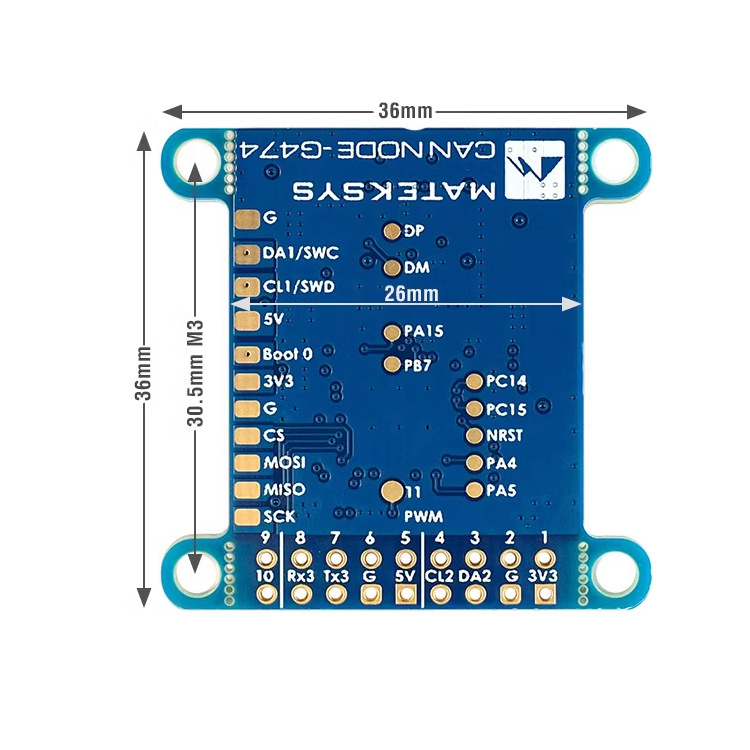 Matek Ap Periph CAN Node CAN G474 Module supports 1Mbit 5Mbit CANFD for FPV Drone - Image 2