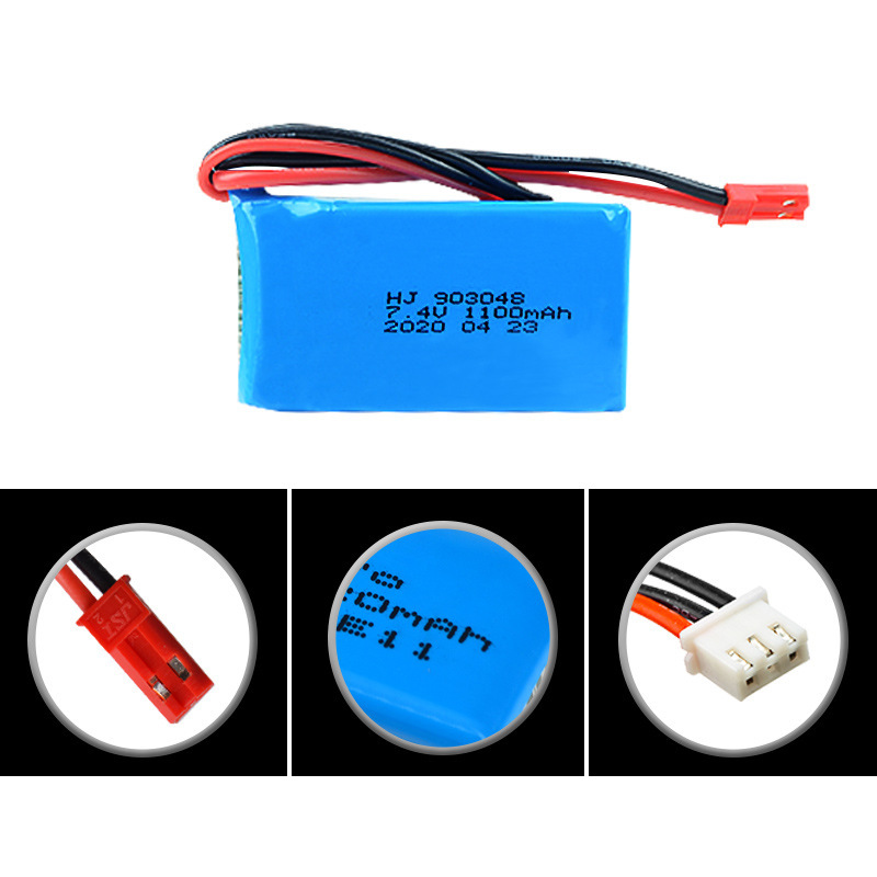 7,4 V 1100 mAh Lithium-Batterie für Weili A949 A959 A969 Fernsteuerungs-Rennwagen 923048 - Image 4