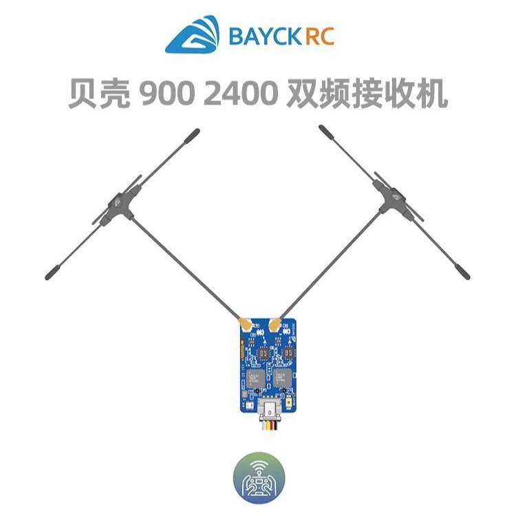 BAYCKRC ELRS Receiver 900 2400 Dual Band Gemini RX Backside FPV - Image 2