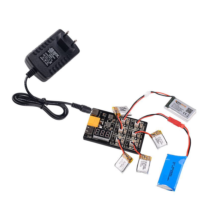 6IN1 1S LiPo LiHV XT60 12V2A Battery Charger Plate with Mimi JST Connector - Image 5