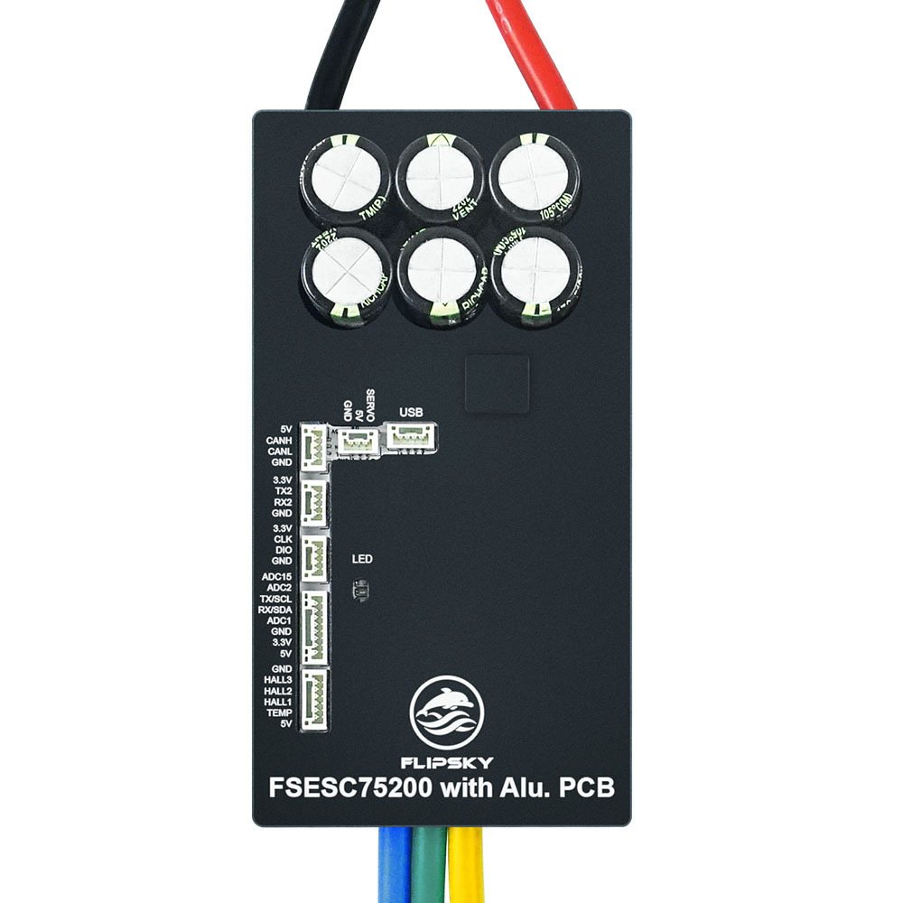 Flipsky Brushless ESC FSESC 75200 Single Drive Aluminum Substrate 84V 200A - Image 2