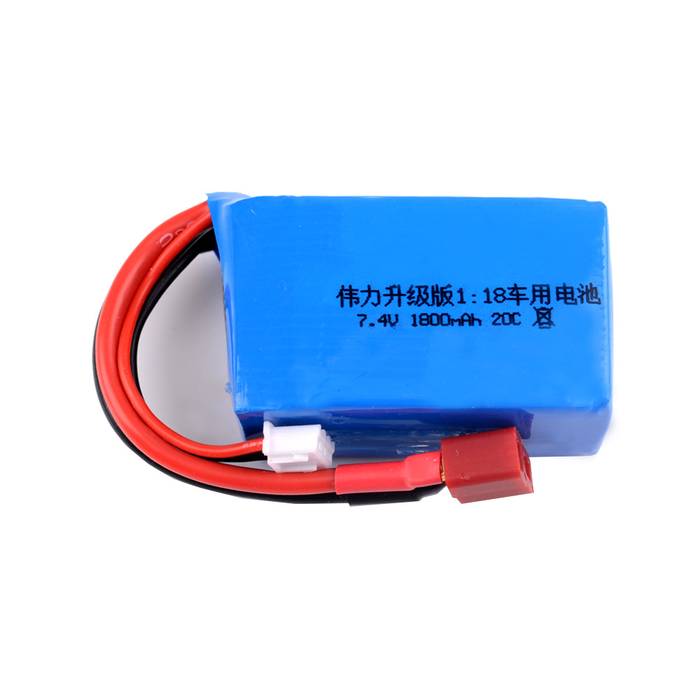 Weili verbesserte 7,4-V-LiPo-Batterie mit 1800 mAh für 1/18-RC-Autos der Modelle A959, A949, A969 und K929-B - Image 2