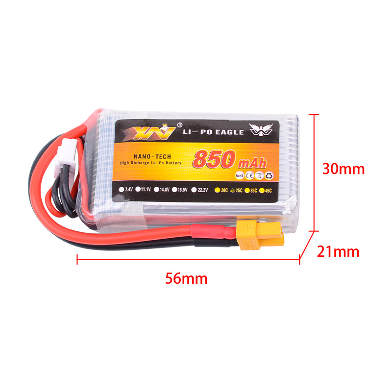 11.1V 850mAh Lithium Battery for National Youth UAV Contest Bird Flying F200 F220 - Image 5