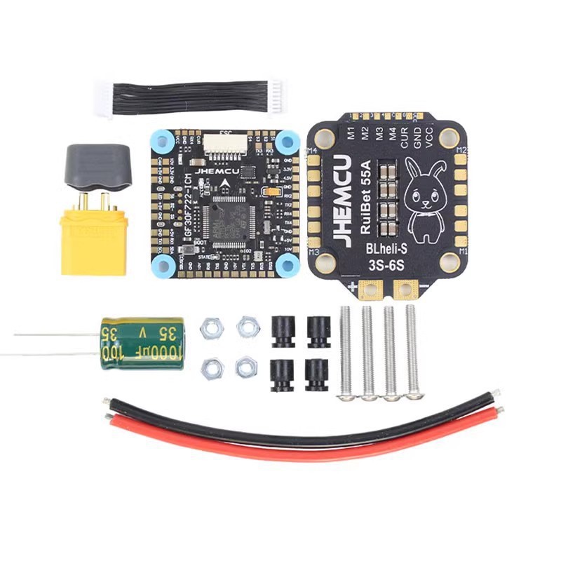 JHEMCU Tianjin F722 ICM Flight Controller RuiBet 45A 55A Four in One ESC FPV Drone - Image 5